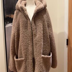 Andrew Marc Plush Tan Teddy Jacket